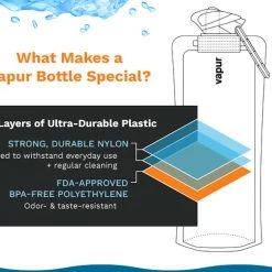 Vapur Solid Flex Bottle 1000ml, blanc -Gourdes Soldes 2022 vapur solid flex bottle 1000ml whiteout 3